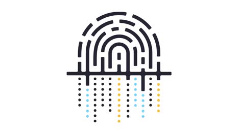 digital fingerprint icon animation