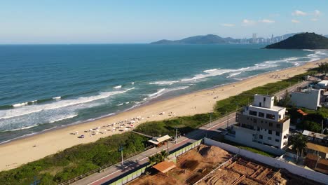 aerial view of praia brava in brazil