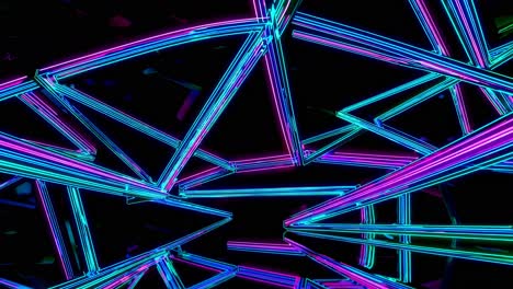 neon geometric abstract shapes