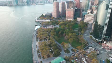 the battery waterfront park with harbour views