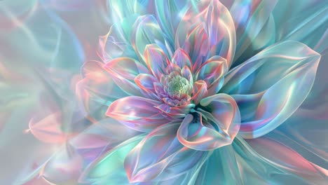 abstract iridescent flower