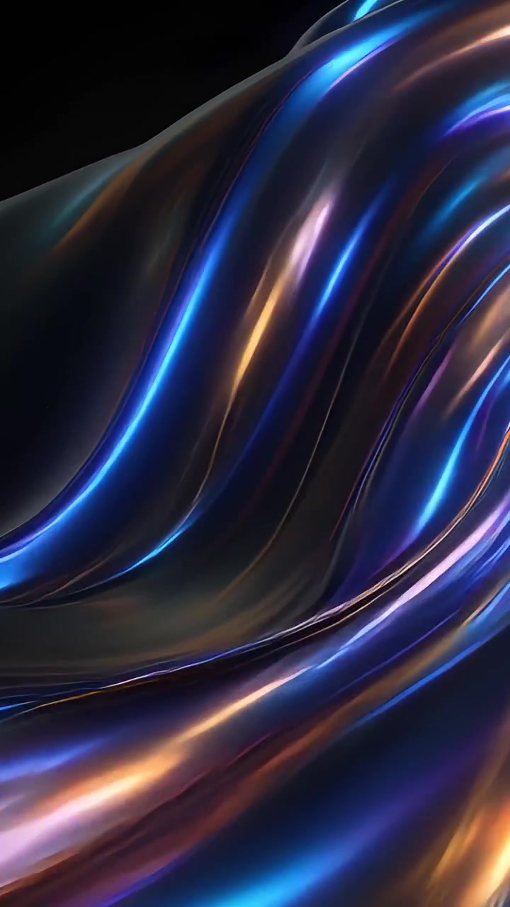 Abstrakt Metalliske Bølger Baggrund 4K