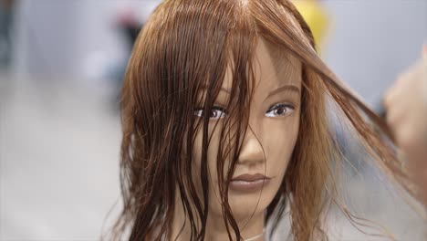 cutting mannequin head hair, mannequin head for hairdressing salon, training mannequins for hairdressers, cosmetology