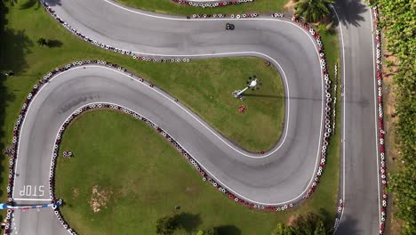 vista aérea de una pista de go-kart