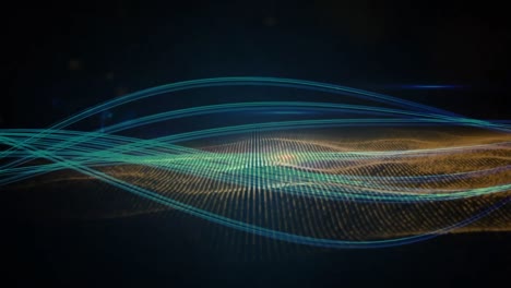 animación de rastros de luz que se mueven sobre un fondo negro