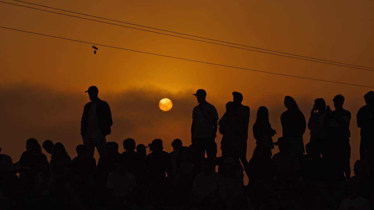 Sunset Gathering of People