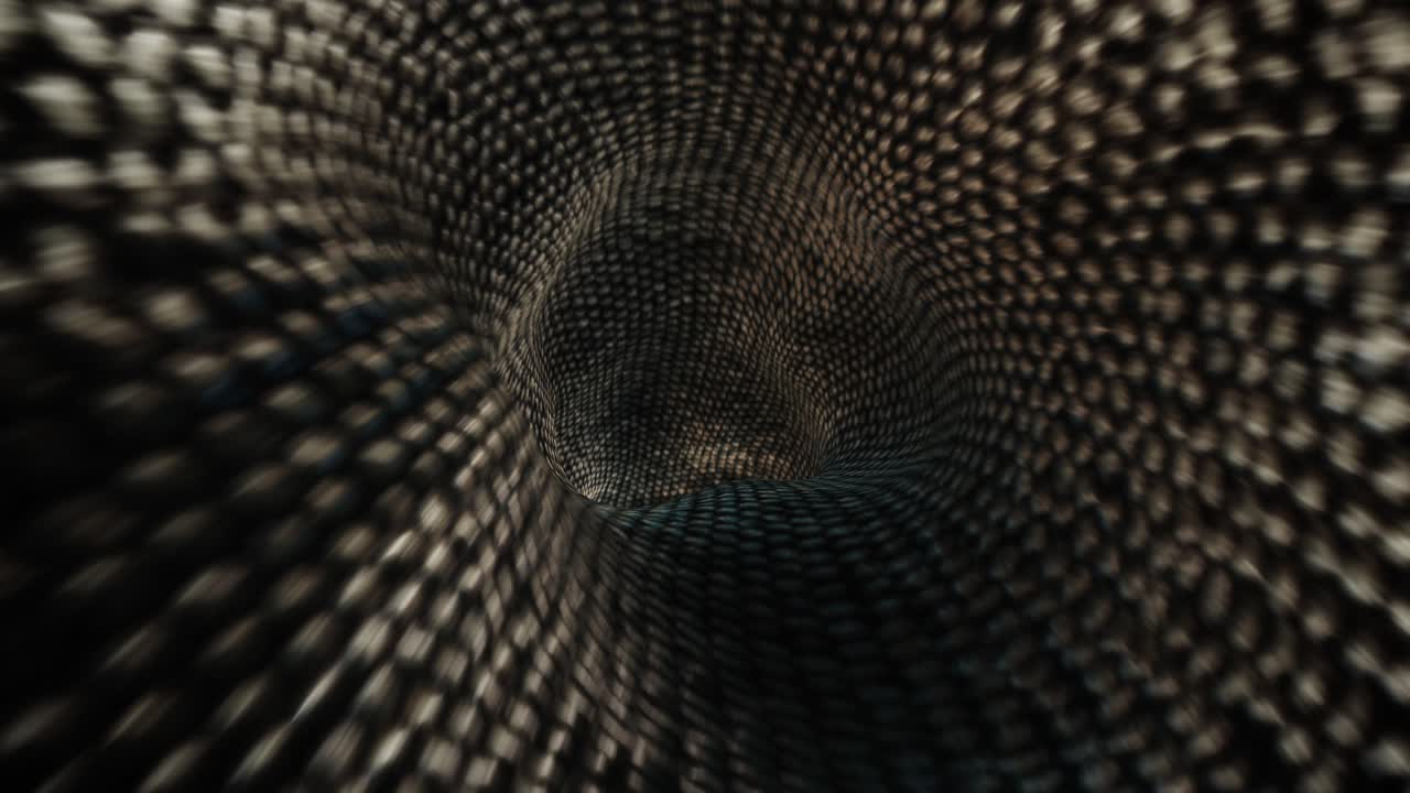 túnel de piel de reptil de serpiente en 3d, imágenes de fiesta en bucle sin costuras