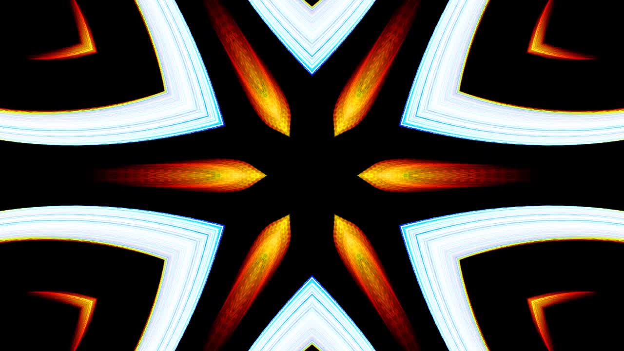 linhas brilhantes brilhantes definir movimento de onda, colorido, em fundo preto