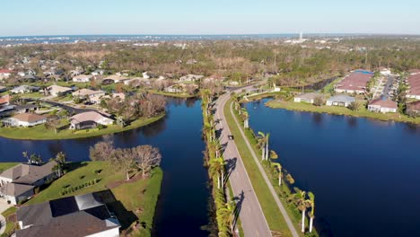 4k drone video of hurricane damage of homes in stillwater neighborhood of englewood, florida - 12