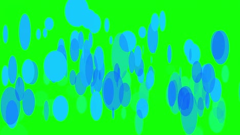 green background with moving circles