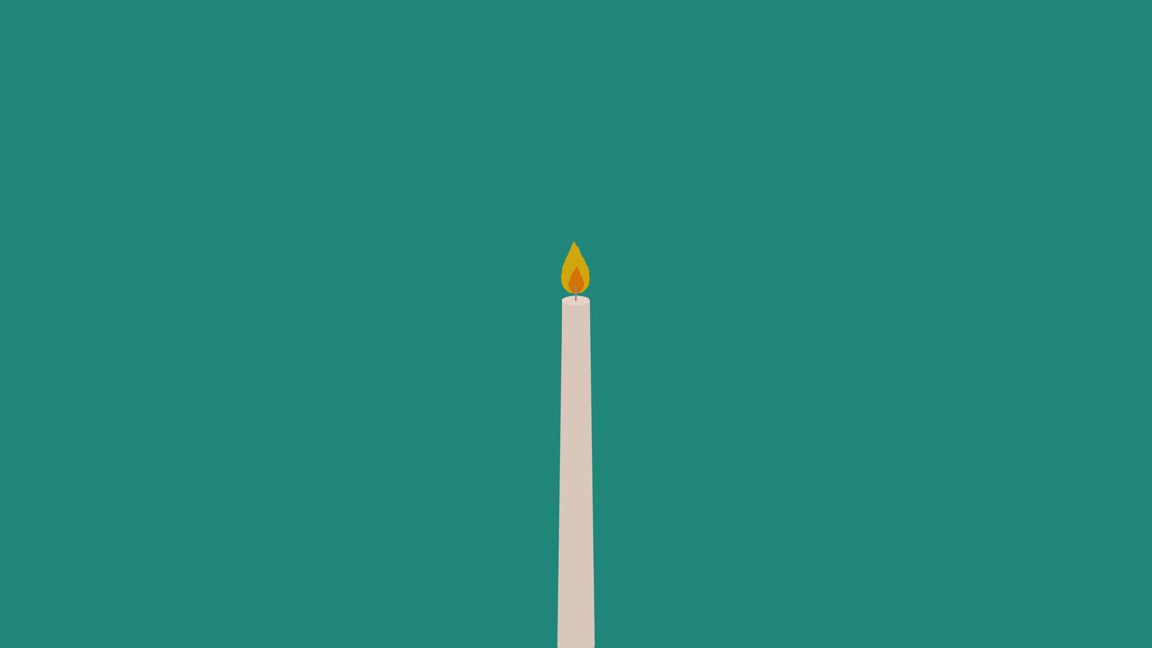 Tall candle stick burning animation graphic.