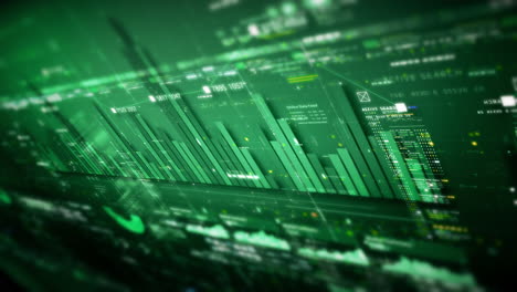 mercado de valores de negocios, comercio, gráfico de información con gráficos animados, gráficos y análisis de información de números de datos que se mostrarán en la pantalla de visualización del monitor para el tema de la maqueta de la reunión de negocios