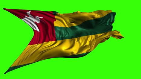 flag of togo on a green screen