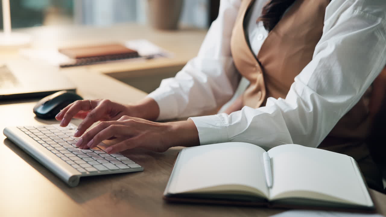 Woman working at her desk in the office