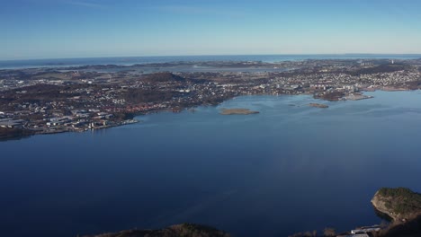 aerial of sandnes from dalsnuten