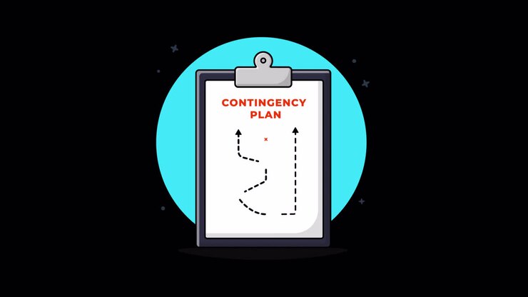 Contingency Plan Illustration on a Clipboard