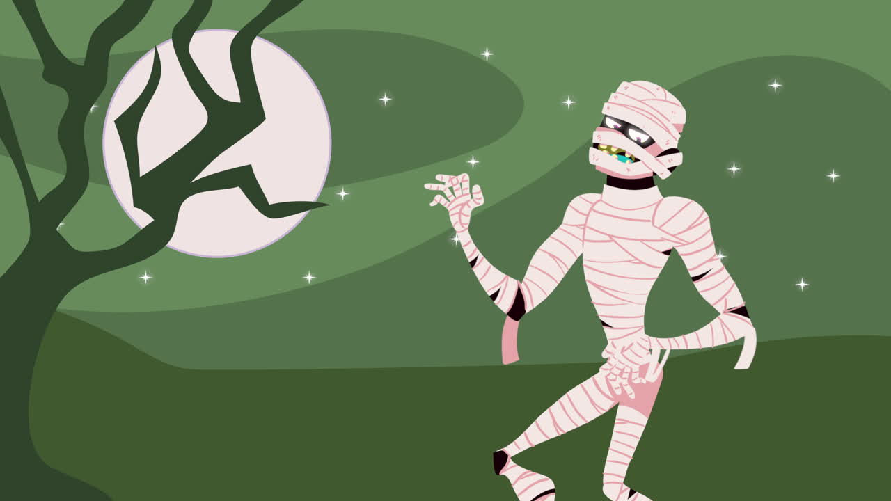 feliz animación de halloween con la mamá