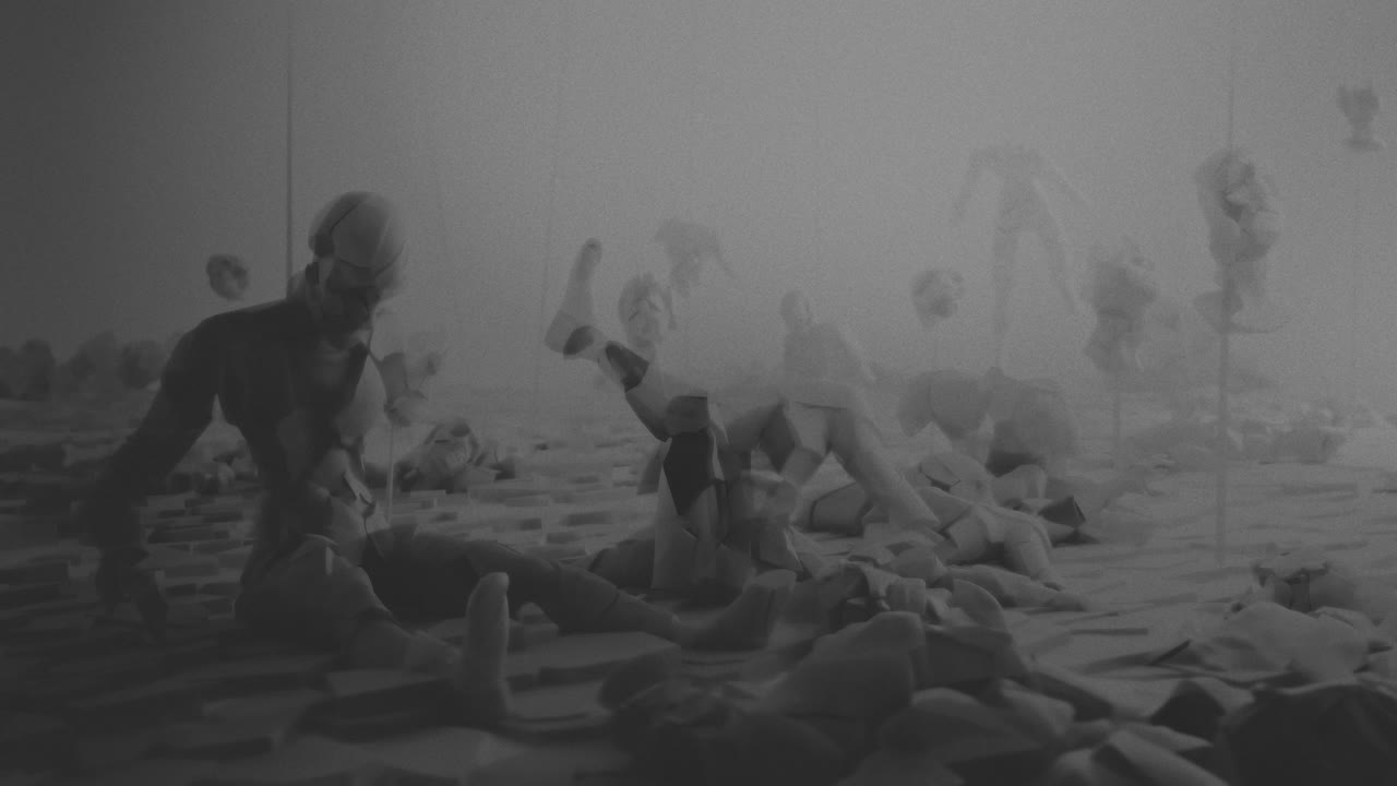 Destroyed andorids on a junkyard in xRay