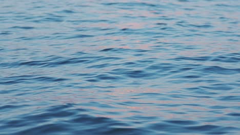 Glowing-Closeup-of-Lake-Waves-at-Sunset