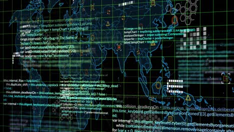animación de marcadores y procesamiento de datos sobre el mapa del mundo