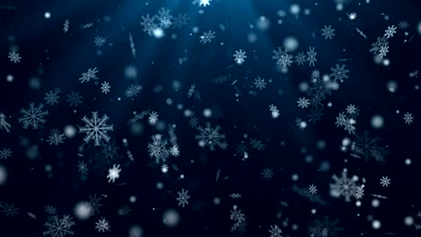 el fondo de los copos de nieve.