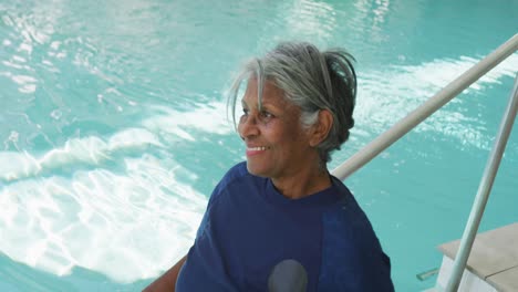 Video-of-happy-senior-african-american-women-at-the-pool