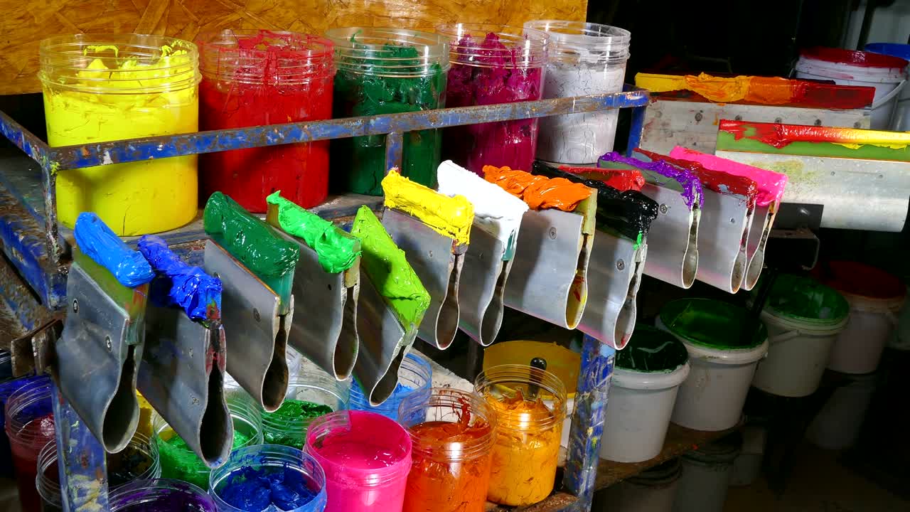 tinta de plastisol en la fábrica de camisetas