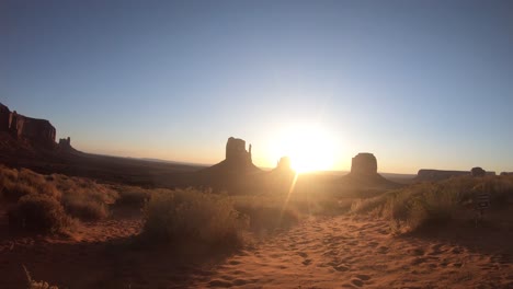 monument national park sunrise morning timelapse 3 buttes warm emotions the view campsite