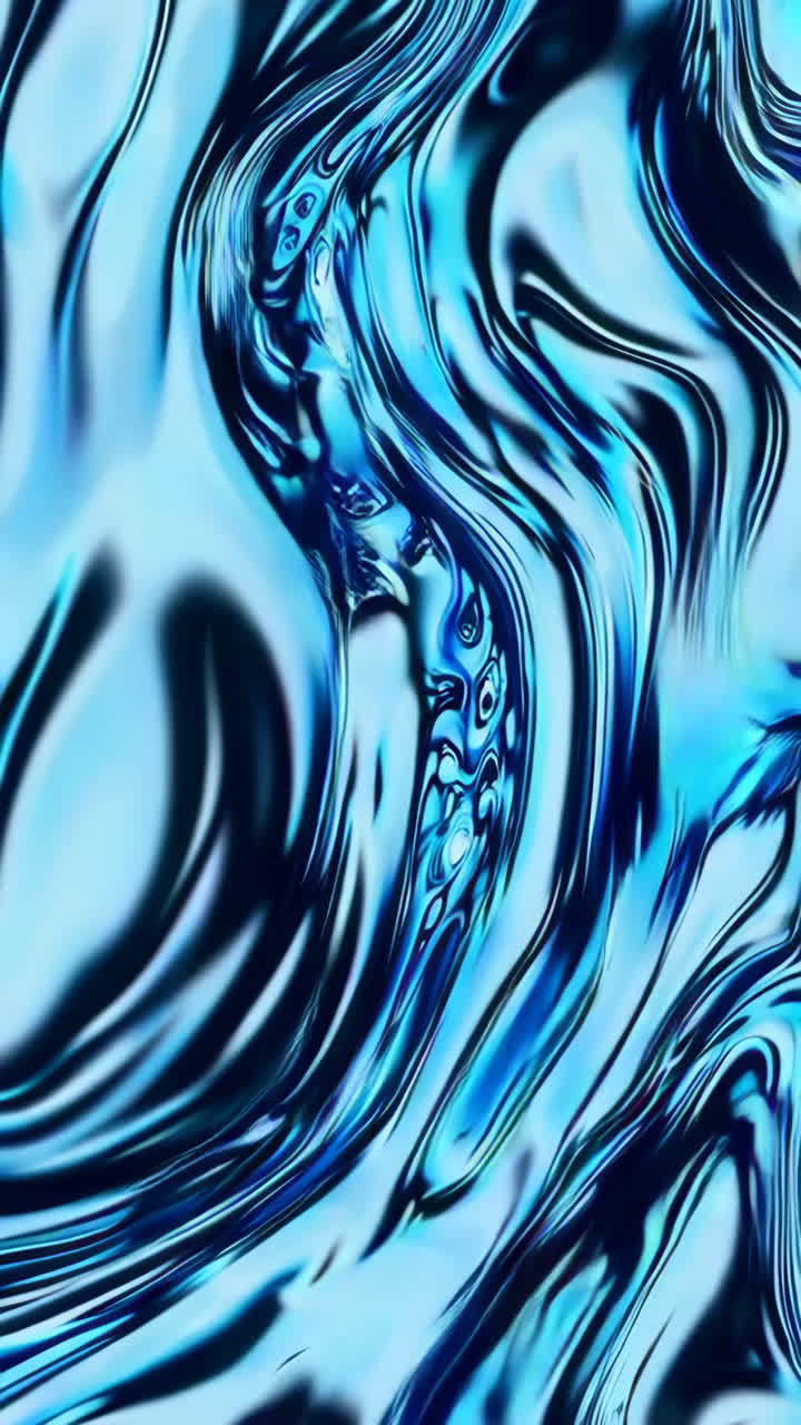 Abstract Liquid Blue Patterns