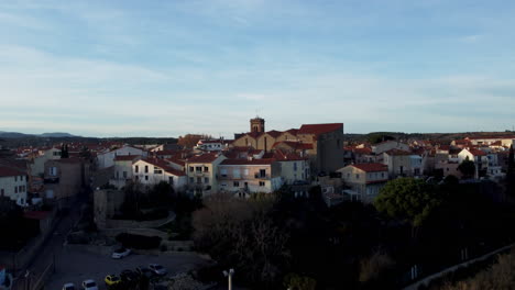 charming french village aerial view