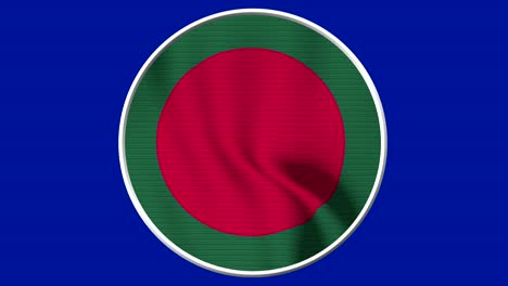 Bangladesh Circular Flag Loop - Realistic 4K flag waving in the wind