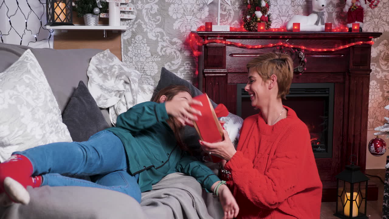 celebración de navidad con la familia