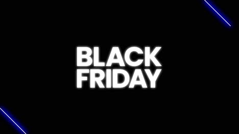 black friday graphic element with sleek blue neon lines