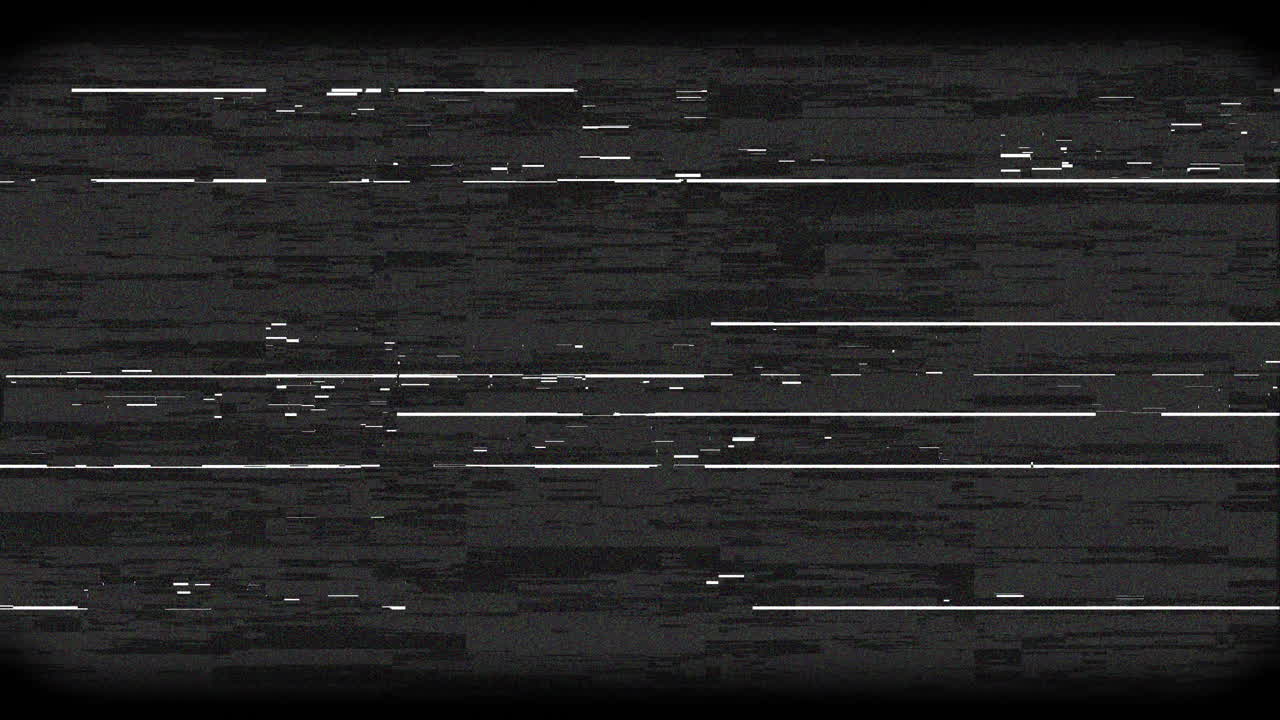 Digital Glitch Static Noise and Horizontal Lines
