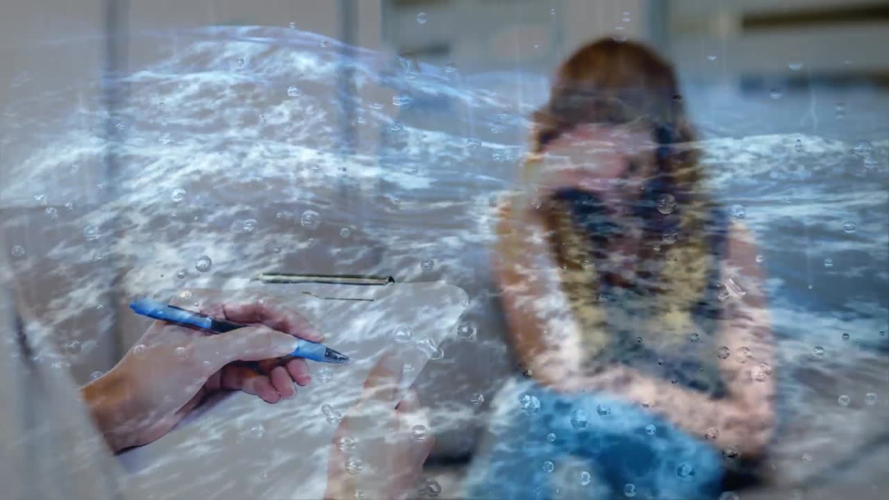 Physician writing prescription for upset patient 4k