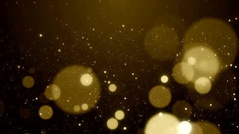 partículas de oro brillo bokeh premio polvo abstracto bucle de fondo