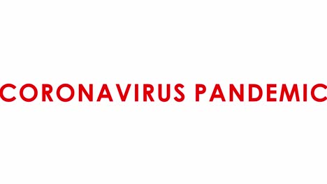 CORONAVIRUS-PANDEMIC-Text-typography-red-color-animation-smooth-on-white-background