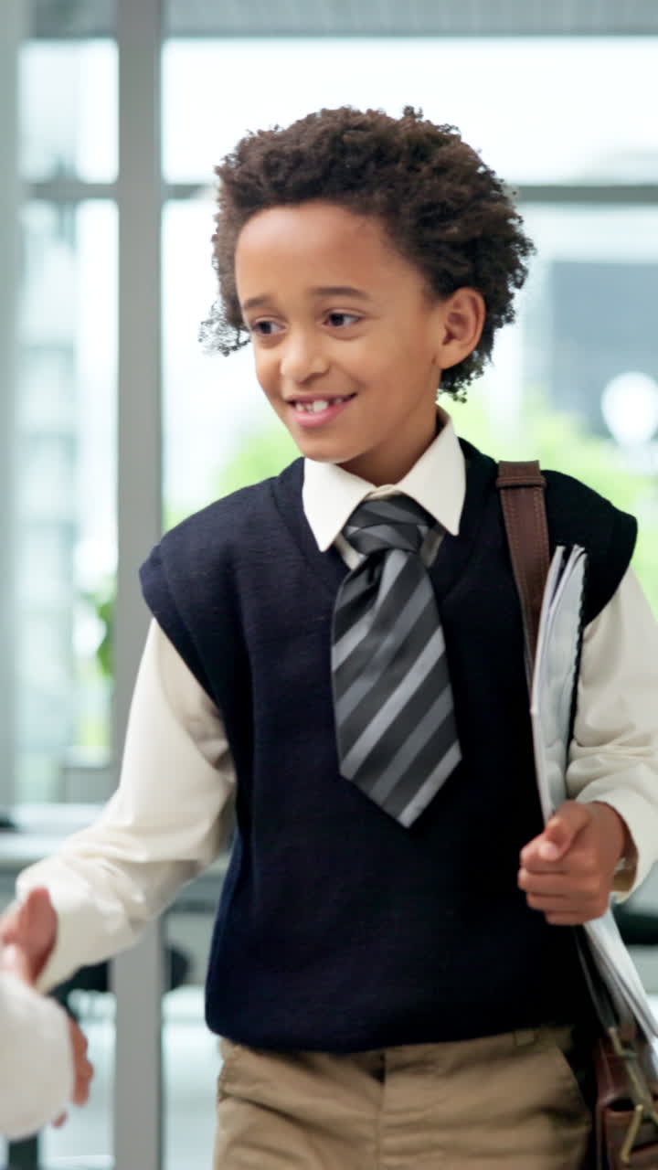Boy in school uniform with tie