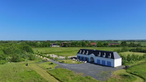 villa zoutelande aerial: lush green landscape