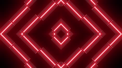 patrón geométrico de neón rojo