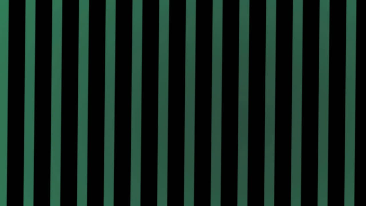 Animation of green stripes spinning over black background