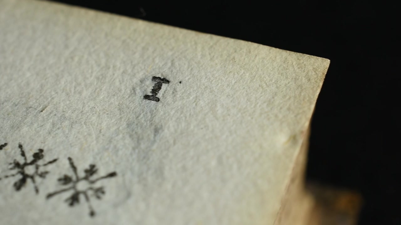 Pan Across Antique Book Close Up