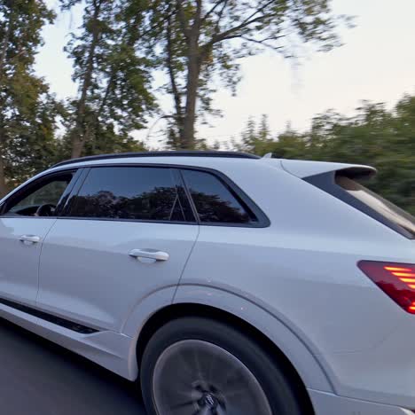 audi e tron on road
