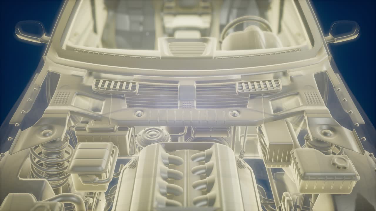 motores de automóviles detallados y otras piezas