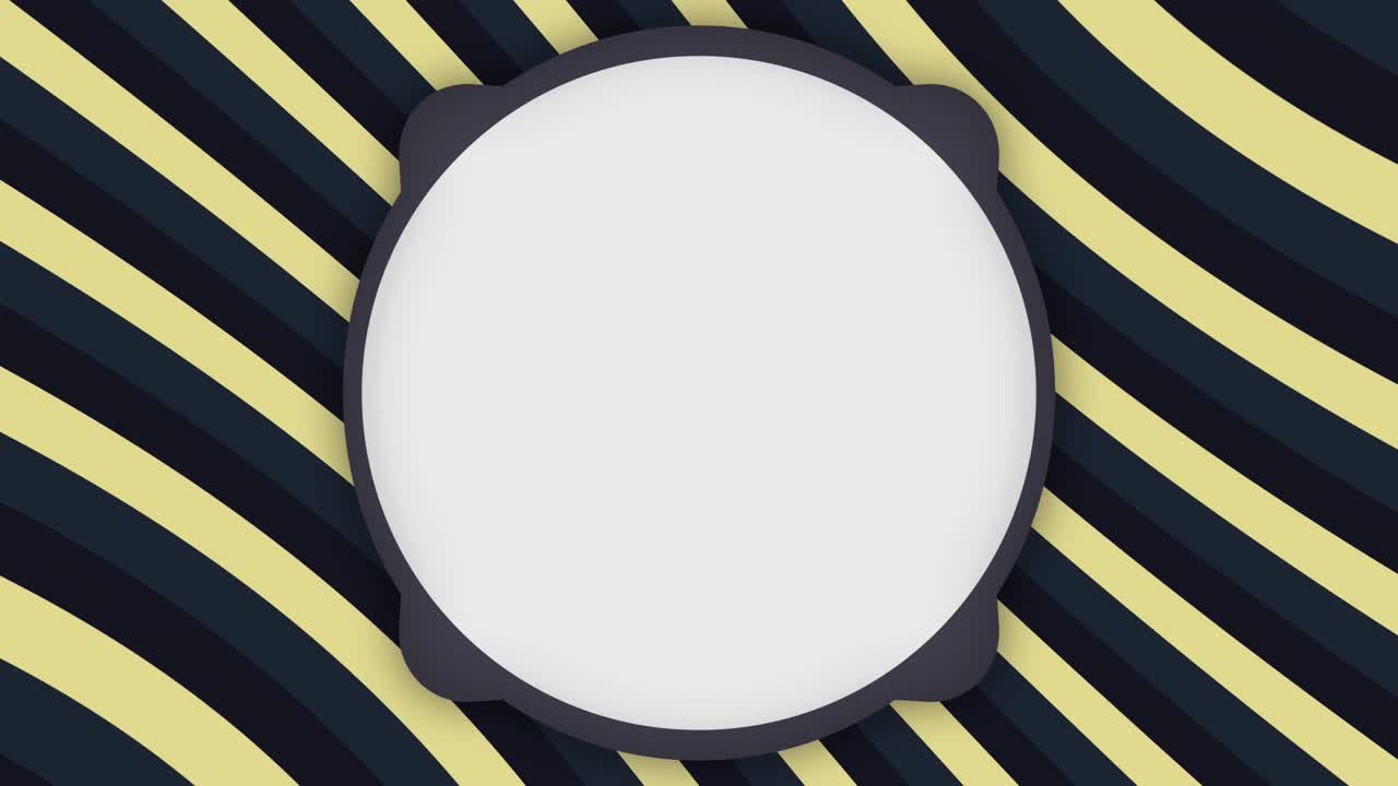 estandarte de marco blanco en animación de rayas