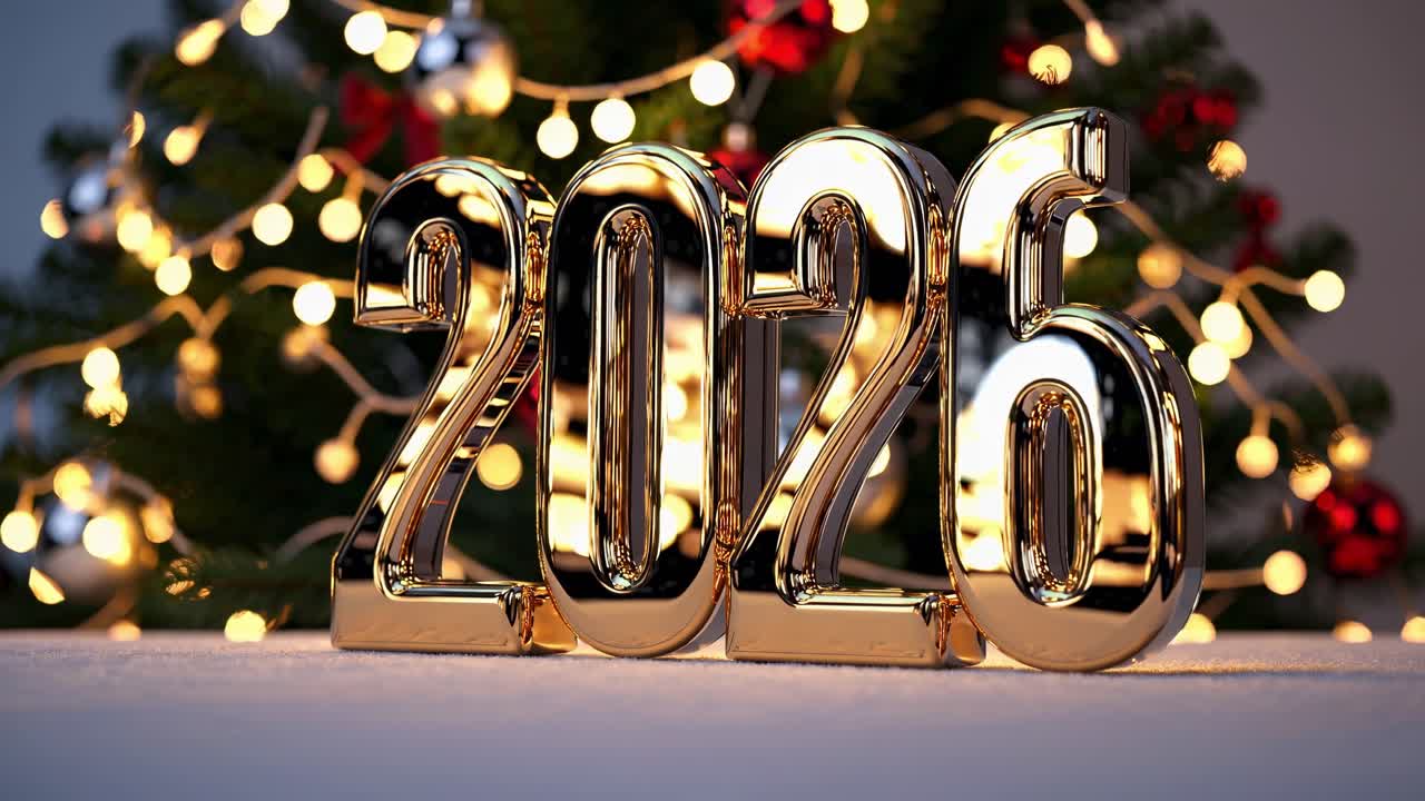 Happy New Year 2026 - Christmas Decoration