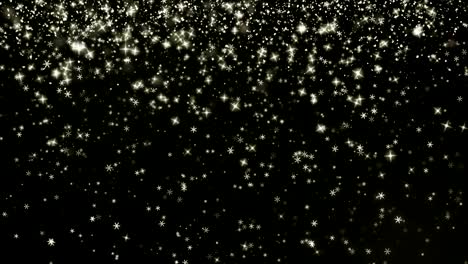 loopable, seamless loop black christmas background with small snowflakes star particles, uhd 4k 3840x2160