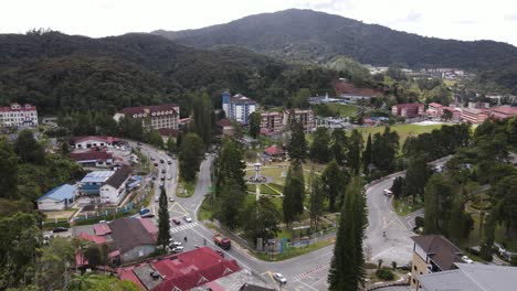 general landscape view of the brinchang district within the cameron highlands area of malaysia