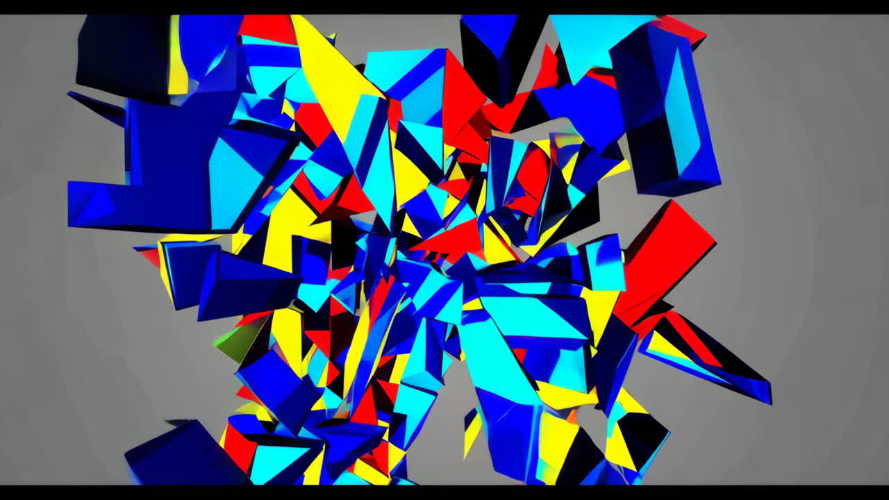 explosión geométrica abstracta