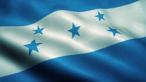 honduras flag waving in the wind. national flag of honduras. sign of honduras seamless loop animation. 4k